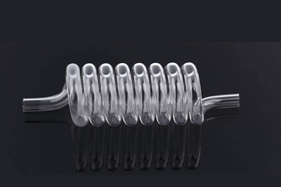 Quartz glass spiral tube