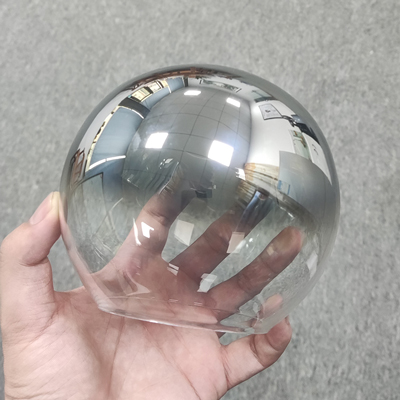Electroplated silver glass lampshade