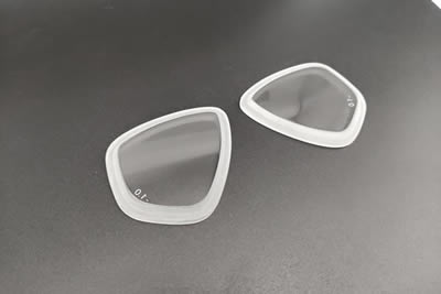 Nearsighted dive mask lenses
