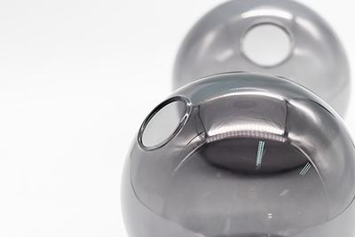 Blown Gray Frosted Lampshade